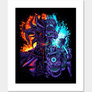 Robot vs Demon Posters and Art